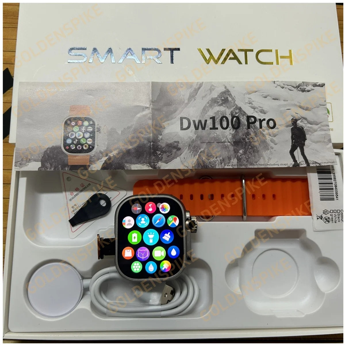 DW100 Pro Smartwatch Fingerprint Unlock control Smart Watch 256GB Storage ROM Free Download App WIFI GPS WIFI 2.29inch Amoled