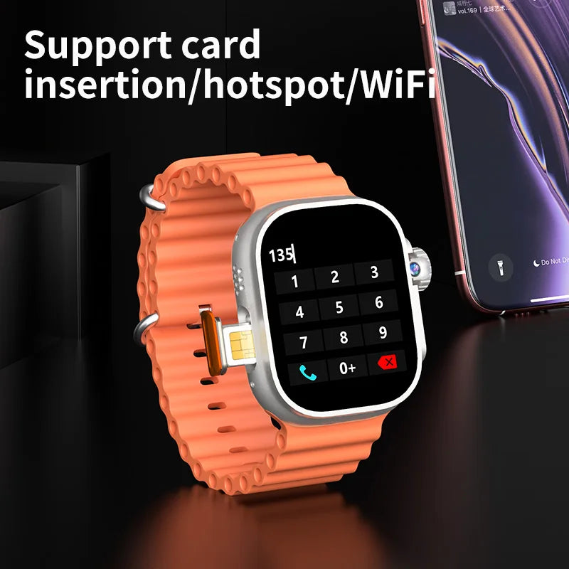 DW100 Pro Updated DW100 Pro + 5G LTE 2.29-inch Amoled Touch ID Smartwatch With 180° Rotary Camera NFC GPS Position WIFI Connect