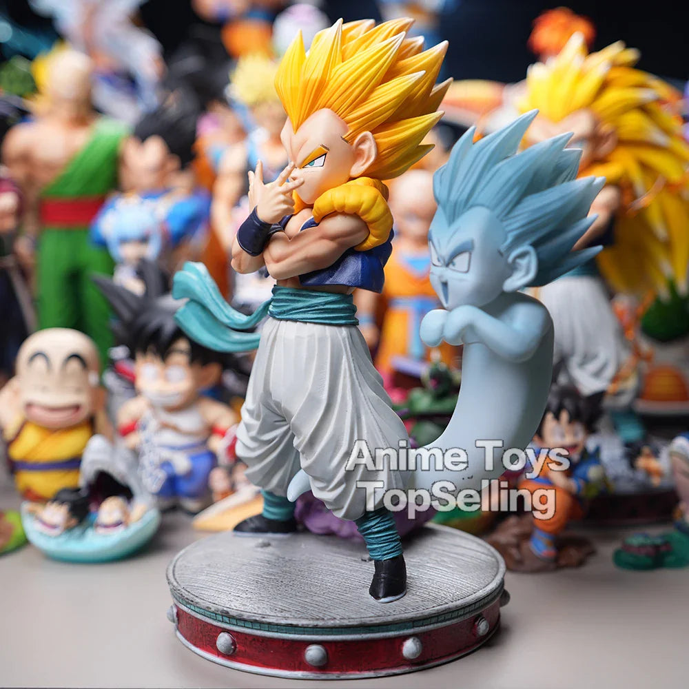 25cm/9.8in Anime Dragon Ball Z Figure Gotenks Figure Ghost Night Light PVC Action Figure Collection Model Toys Gifts