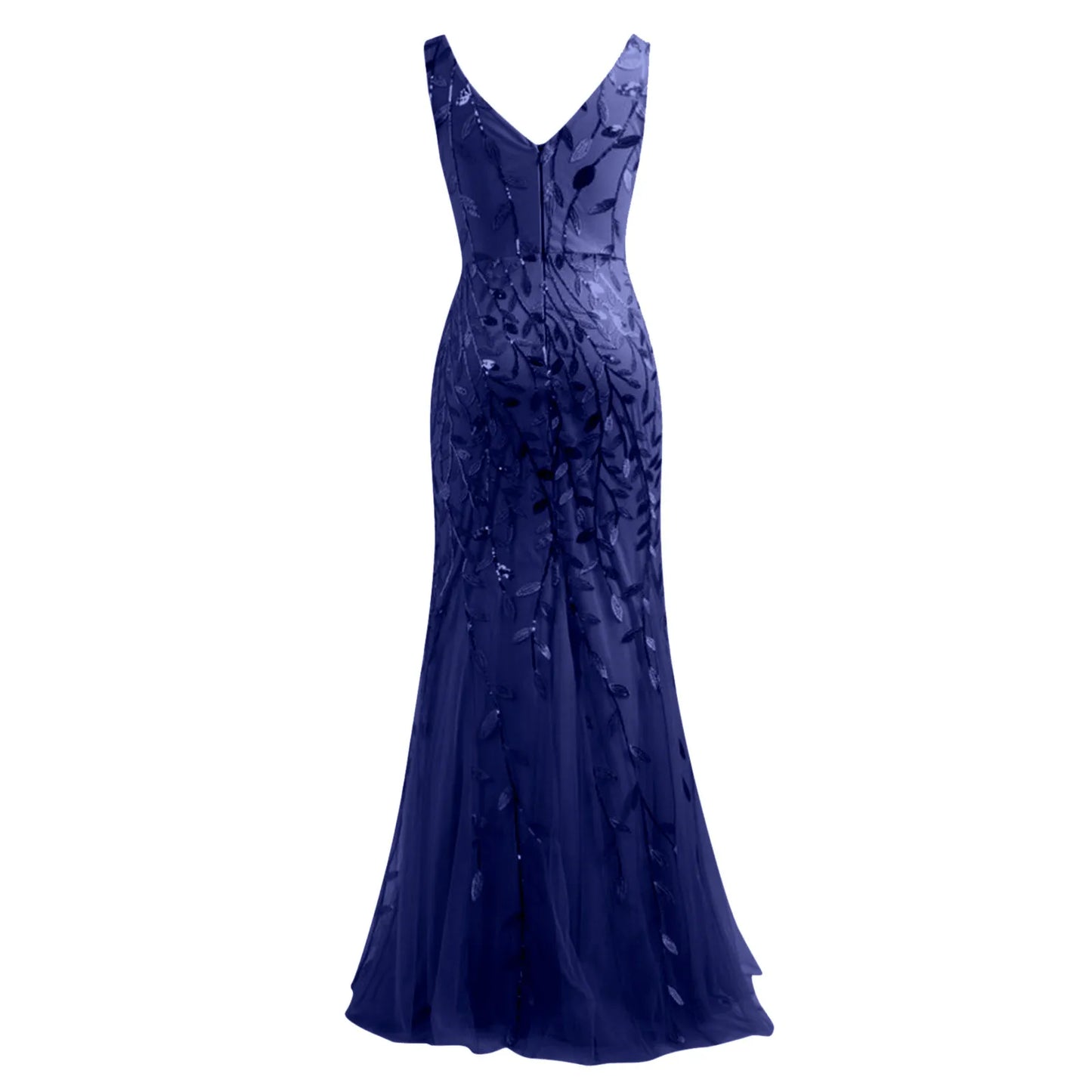 Homecoming Dresses: Embroidered Dress Sleeveless V Neck  Pleated Long Dress