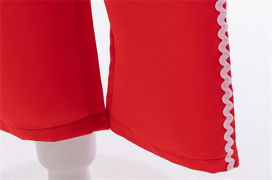Boys Christmas Suits Xmas Event Festival Party Costume Set Kids Long Sleeves Red White Stripes Bowtie Prom Outfits Toddler Gift