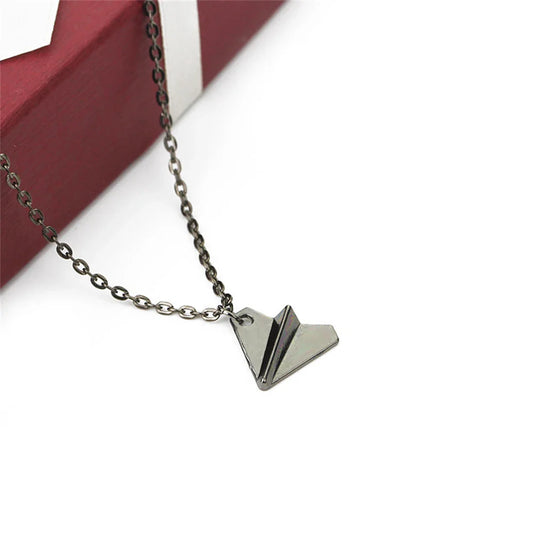 Hot Paper Airplane Pendant Necklace Classic Hot Band One and Direction Periphery Necklace Souvenir Jewelry for Fans Supporters