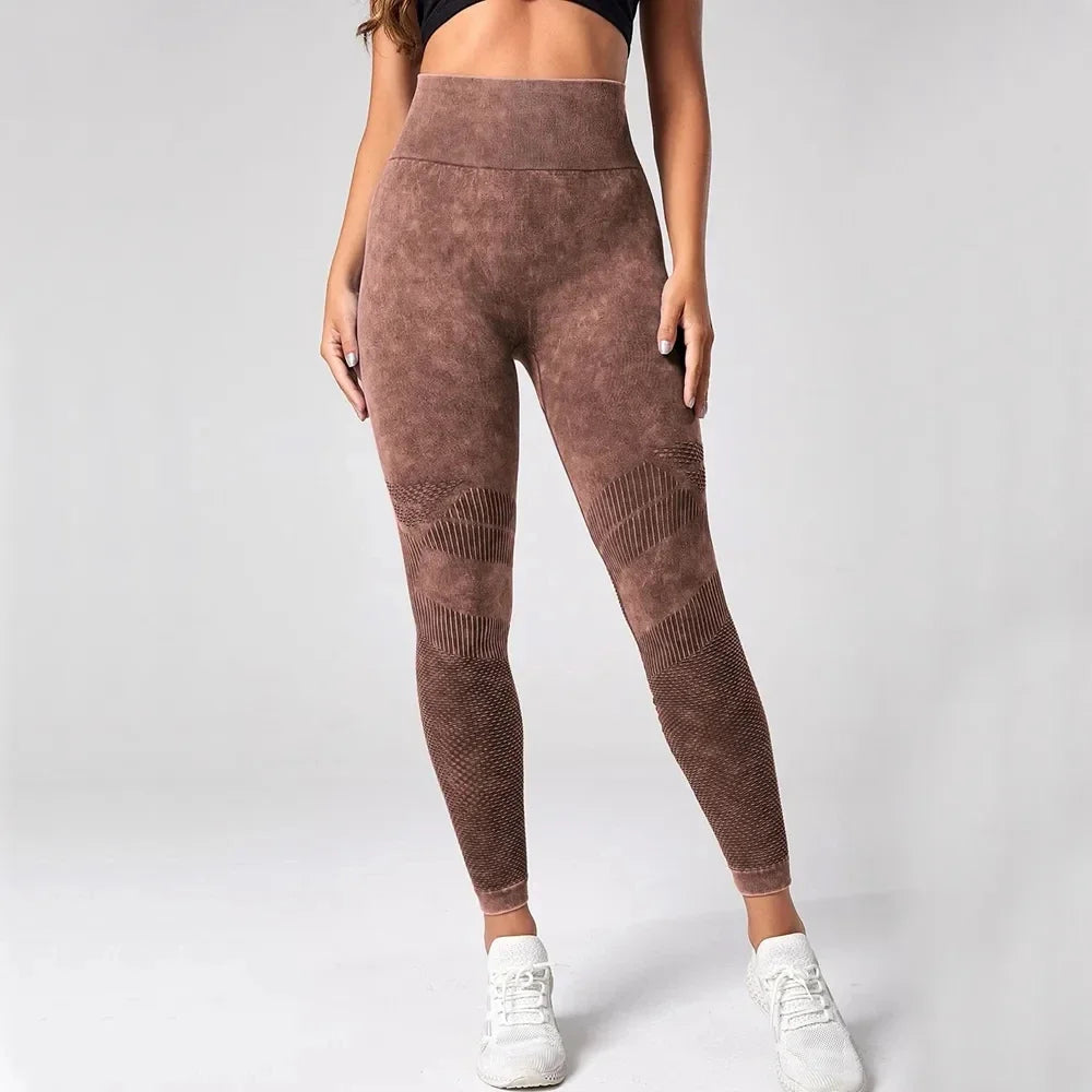 Women Leggings Washing Yoga pants Bubble Butt Push Up Fitness Legging