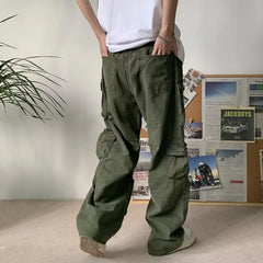 Cargo Pants Multi-pocket Overalls Men Harajuku Casual Women Baggy Trousers