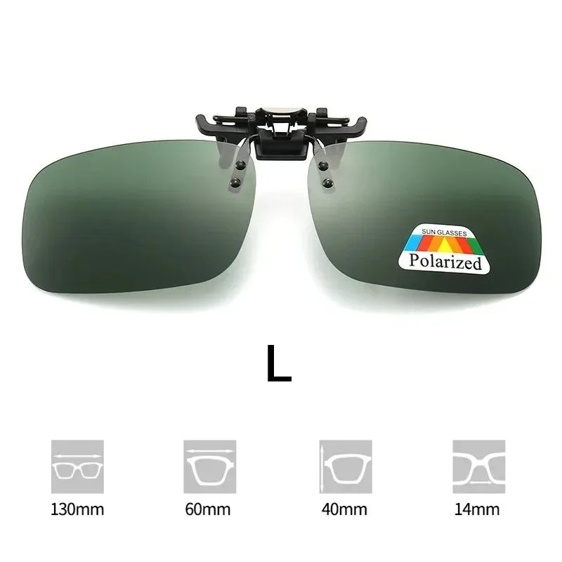 Polarized Clip Sunglasses Myopia Glasses Clip Driver Fishing Night Vision Myopia Clipon Sun Shading Eyeglasses