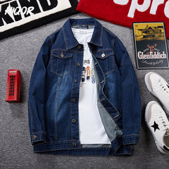 Oversize Denim Jacket Male 8xl Men's Fashion Bomber Jacket