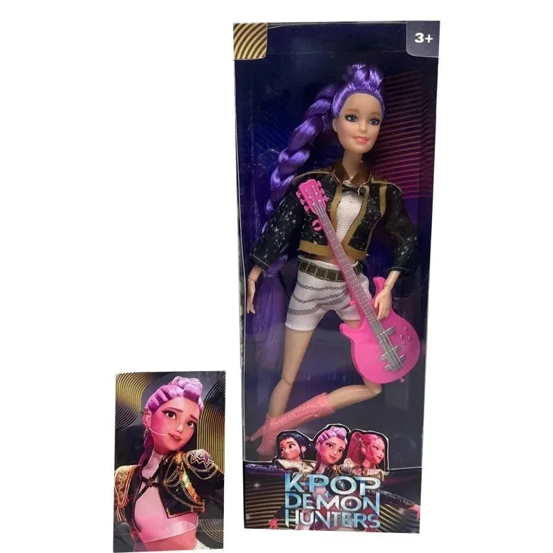 2025 Kpop Demon Hunters Live-Action Figure Toy Set with Theme Song Colorful Lights Action Figures for Fans And