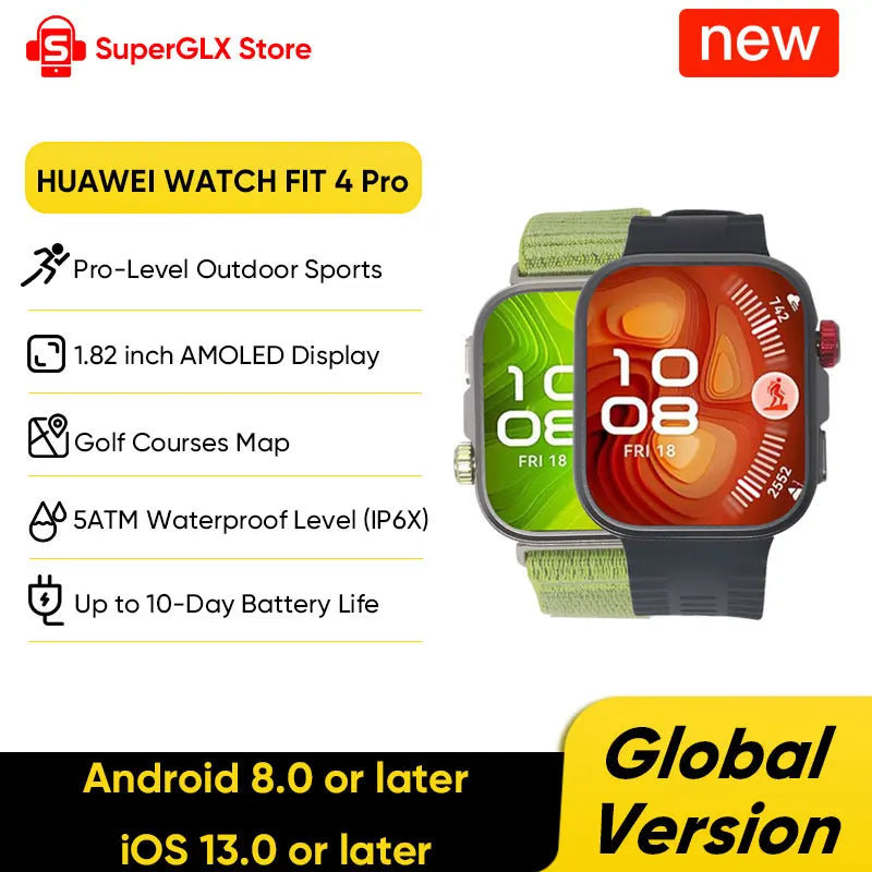 HUAWEI Watch Fit 4 Pro Smartwatch 1.82 inch AMOLED Display Sapphire Glass