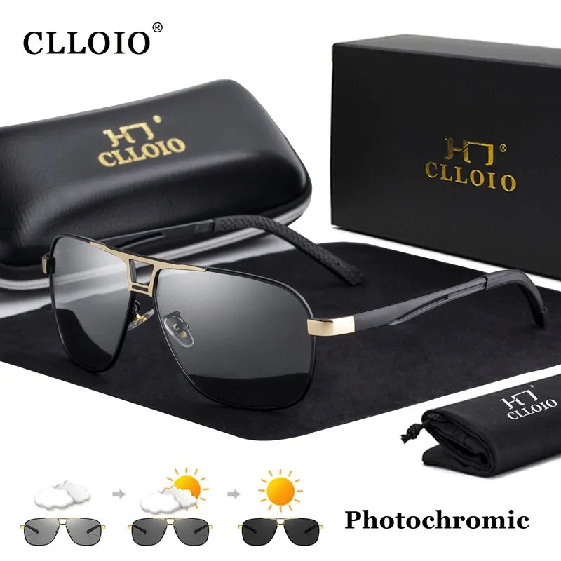 Sunglasses Men Change Color Sun Glasses Chameleon Anti-glare Driving