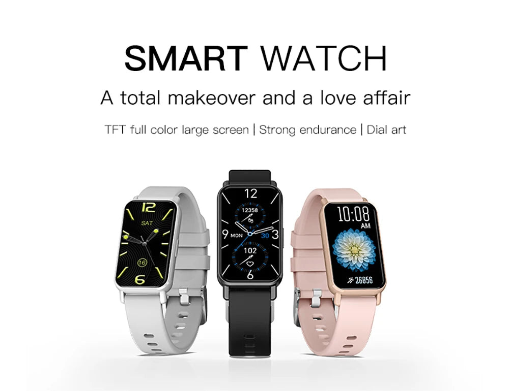 LIGE Smart Watch Men Women Smart Bracelet Wristband 1.45 Inch Heart Rate Waterproof Sports Fitness Tracker Bluetooth Call Band