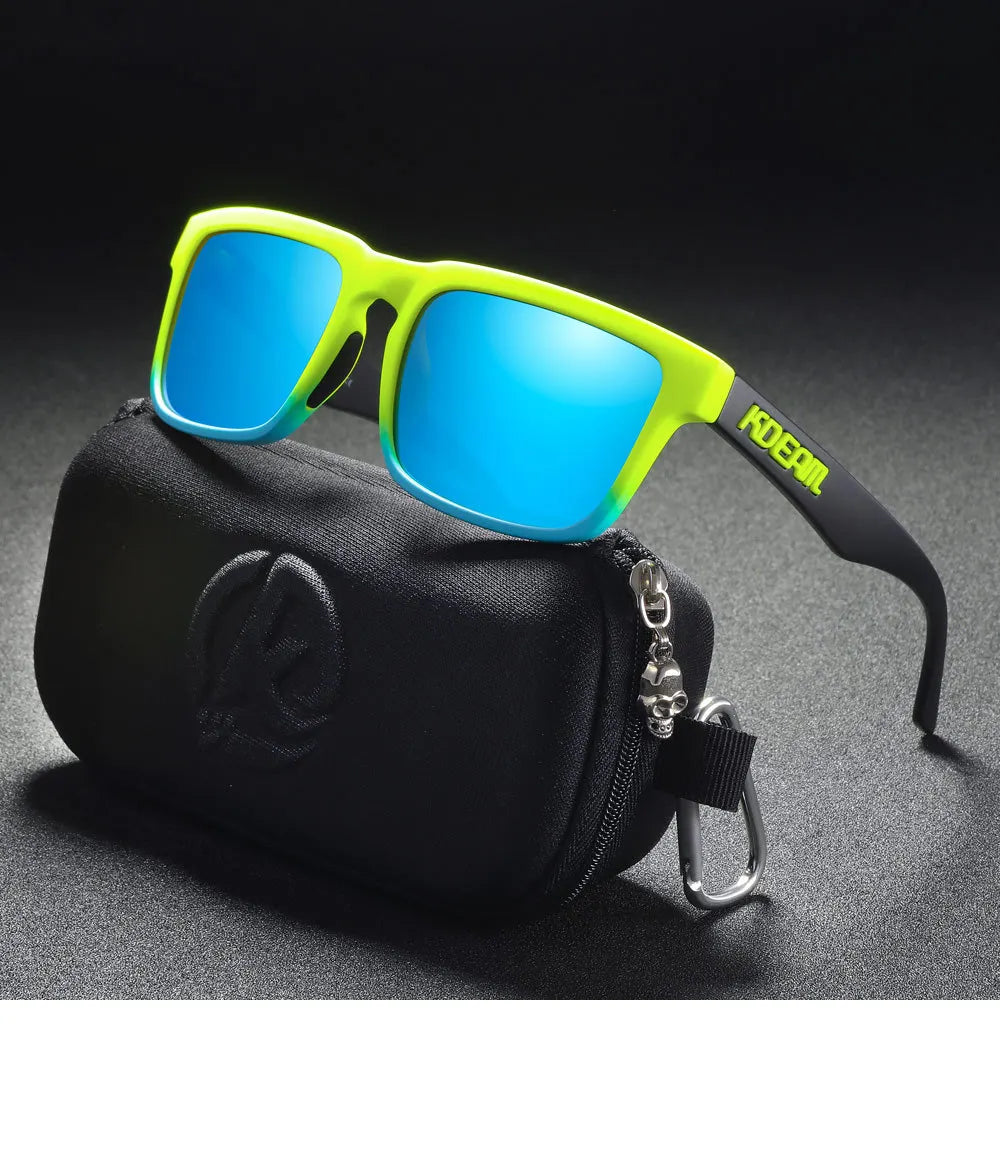 2025 Kdeam Polarized Sunglasses for Men Women Fashion Unisex Brand Trendy Outdoor Eyewear For Couple Mirror red lens