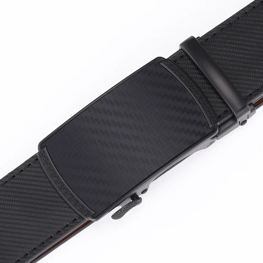 Men Leather Belt Alloy Automatic Buckle Male Belt Man Fashion Belts Genuine Leather Luxury Belts for Men Business Designer Blue