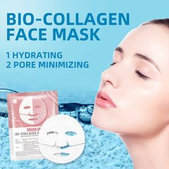 5PCS Absorbable Bio-Collagen Face Mask Wrinkle Remover Fade Fine Lines Lifting Nicotinamide Brightening Moisturizing Skin Care