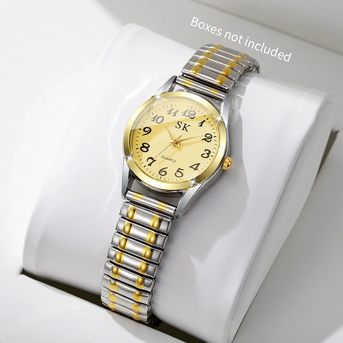 Elegant Small Dial Women Watches Fashion Elastic Strap Quartz Watch Reloj Mujer（Without Box）