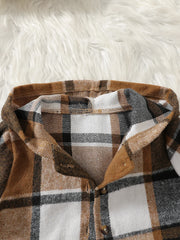 Baby boy autumn outfit casual style striped hooded jacket with ripped pants two-piece set for daily street wear