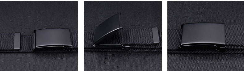 Plus LONG Size 160 150 140 130 120 110 cm Canvas Belts Men Black Automatic buckle Unisex Women Large Big Size Jeans Belts 2023