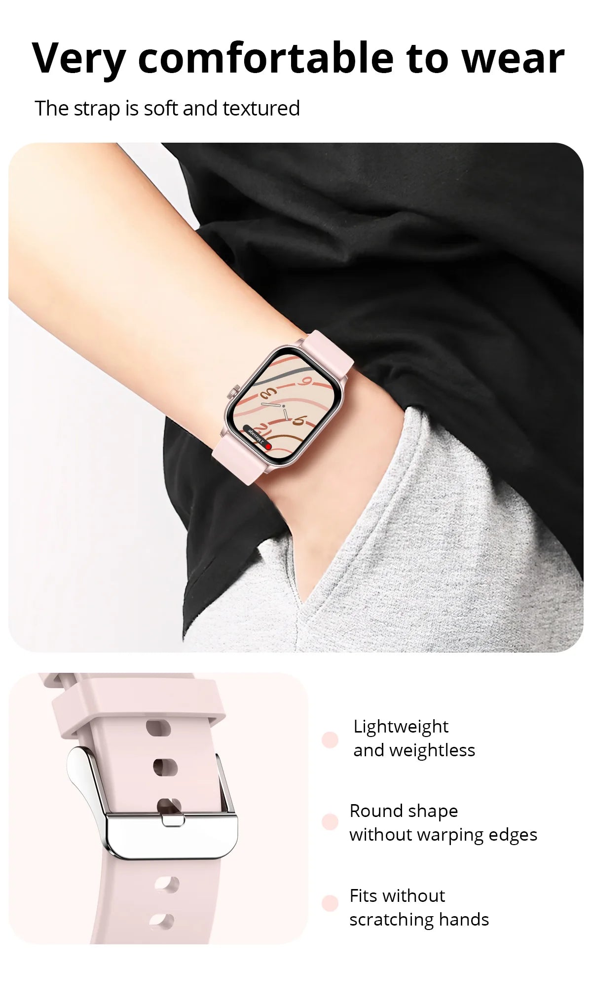 2024 COLMI P78 1.95'' HD AMOLED Smartwatch Flashlight Voice Calling 100+ Sports Modes Health Monitoring Smart Watch Men Women