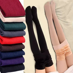 Women Winter Thicken Leggings Warm High Waist Solid Color Velvet for Female