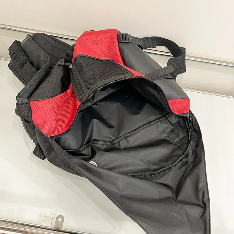 Large capacity chest bag, large capacity side back crossbody bag, multiple pockets, suitable for outdoor sports, travel and cycl