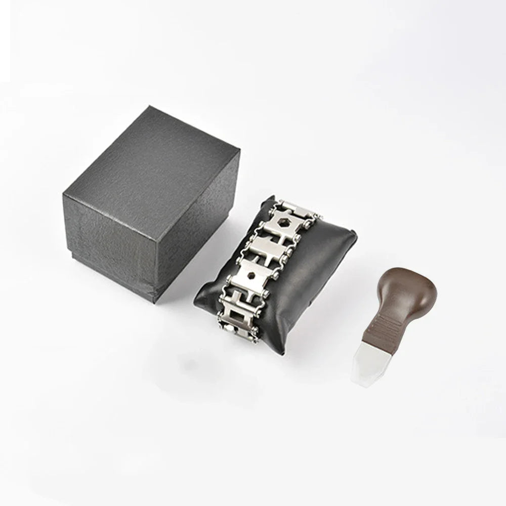 Multifunctional Bracelet Stainless Steel Men's Outdoor Tool Bracelet 29 in 1 Bracelet European and American Couple Watch Strap