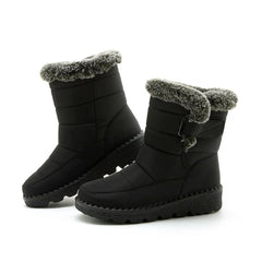 Waterproof Winter for 2023 New Faux Fur Long Platform Snow Warm Cotton Couples Shoes Plush Woman Ankle Boots