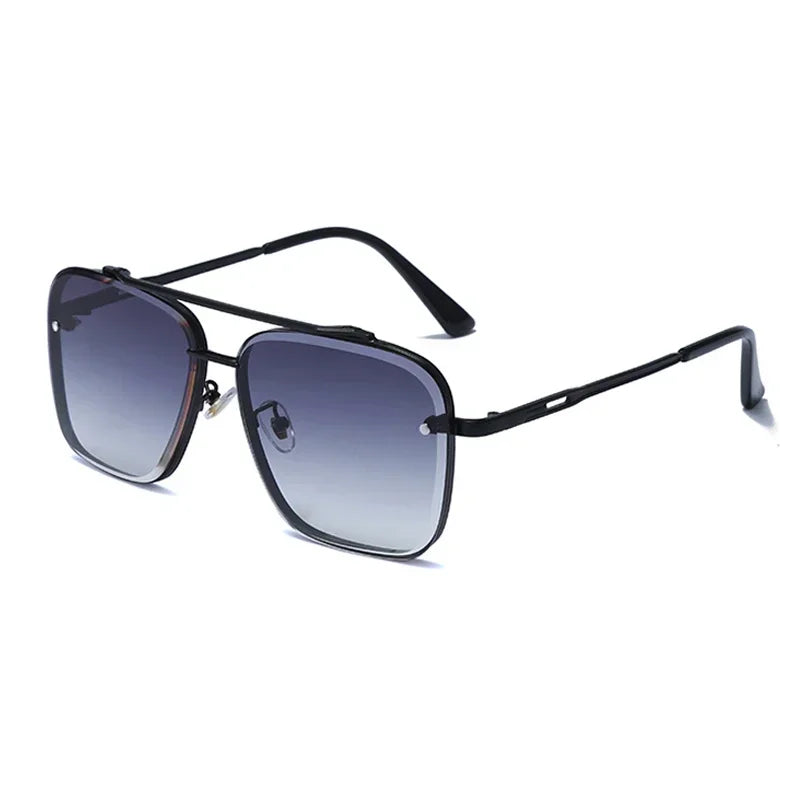 Sunglasses Cool Men Vintage Luxury Brand Design Metal Sun Glasses Women