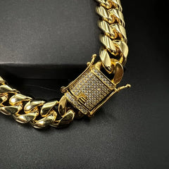 14mm 18K Gold 5-Layer Plated Premium Durable Cuban Chain