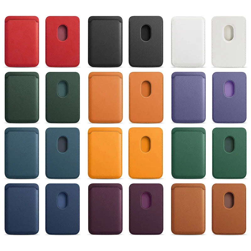 For Magsafe Wallet Card Holder Case For Apple iPhone 17 16 15 14 13 12 Pro Max Magnetic Leather Bag Adsorption Cover Accessory