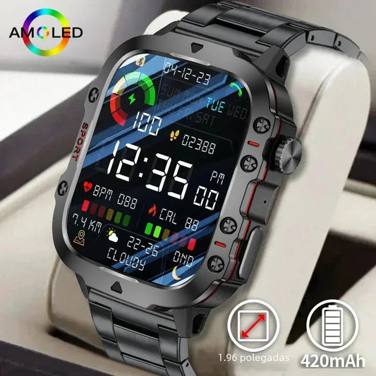 Military Men Smart Watch Bluetooth Call Fitness Clock Heart Monitor 3ATM Swim Waterproof Sport Smartwatch for IOS Android 2025