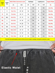 Spring Autumn Multi-Pockets Cargo Jeans Men Black Blue Denim Jogger Pants