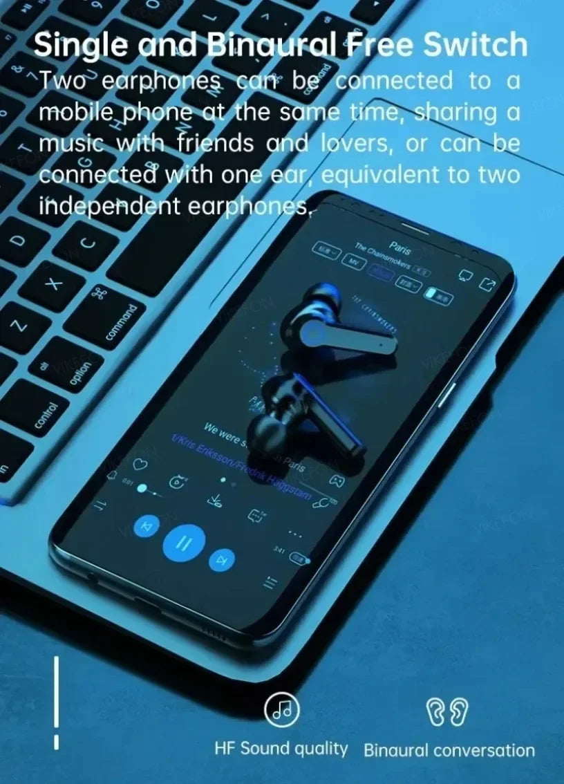 M19 TWS Wireless Bluetooth Headset Noise Cancelling Gaming Earbuds with Mic Wireless Headphones Bluetooth Earphones for Phones