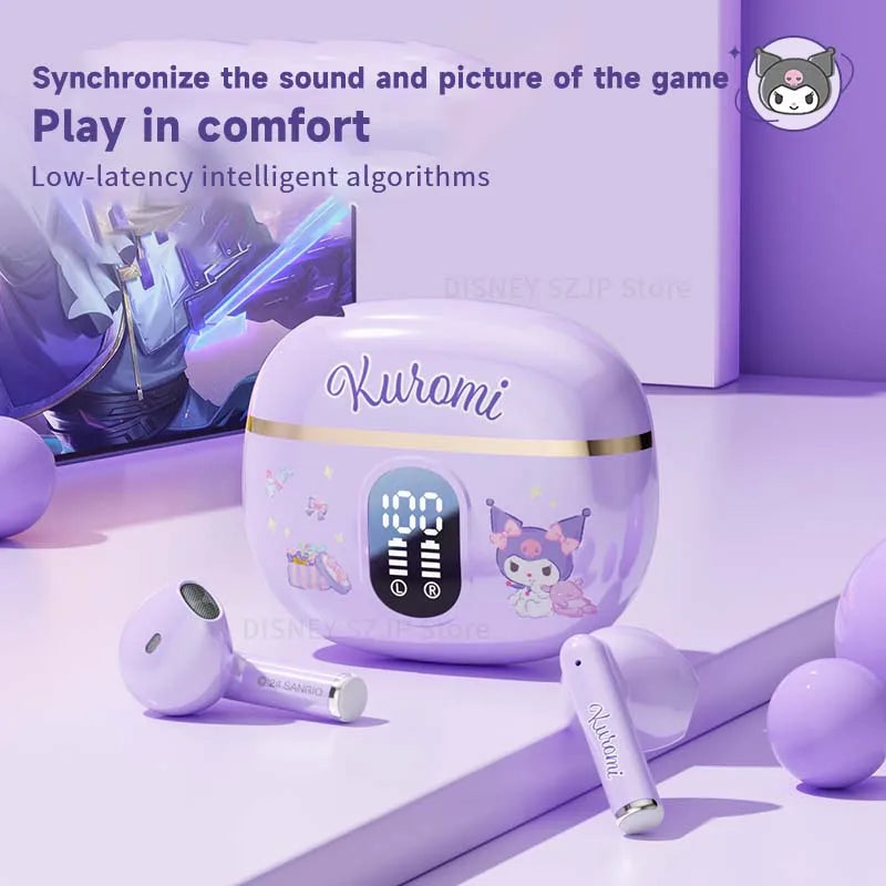 Sanrio TWS Earbuds BL48 Kuromi Bluetooth Earphones Cinnamoroll Wireless Headset Hello Kitty Sport Noise Reduction Game Headphone