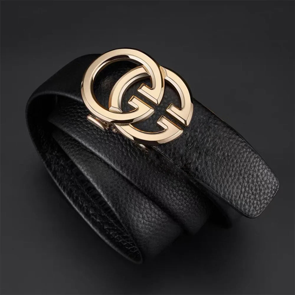 Luxury Brand Famous Genuine Leather Male Belts Business Men Belts for Pants Jeans Strap High Quality Designers Double G Buckle