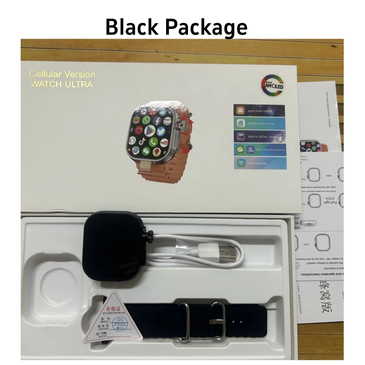 CD12 S11 Ultra 3 Smartwatch 4G 5G 2.26inch Amoled Android 12.0 Smart Watch With Rotary Camera Compass GPS WIFI 2080mAH Battery