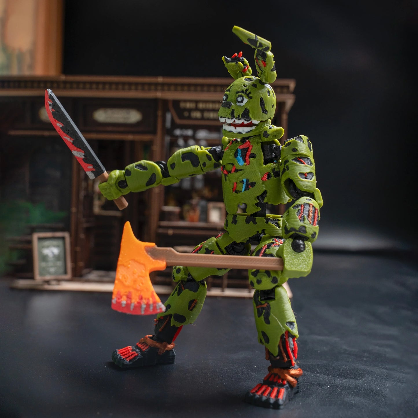 3d Brushed Fnaf Ready Stock Freddy Fazbear’S Pizza Springtrap Toy Action Figure Model Collection Holiday Toy Gift
