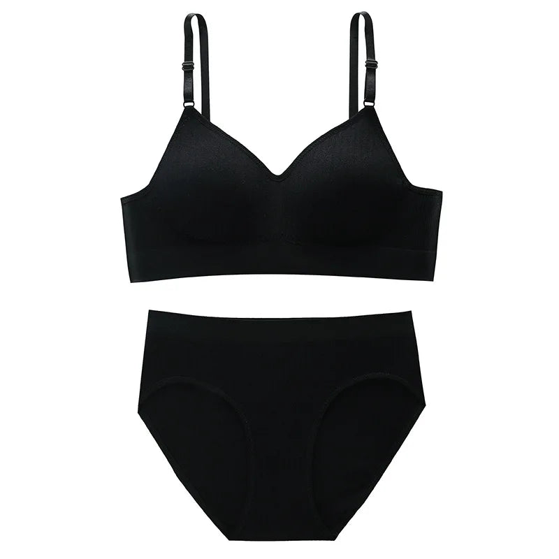 Sports Women Bra Panties Set Seamless Bra Top Set Letter Activewear Bra