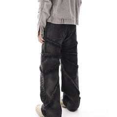 Men's Jeans High Street Male Denim Trousers Niche Design