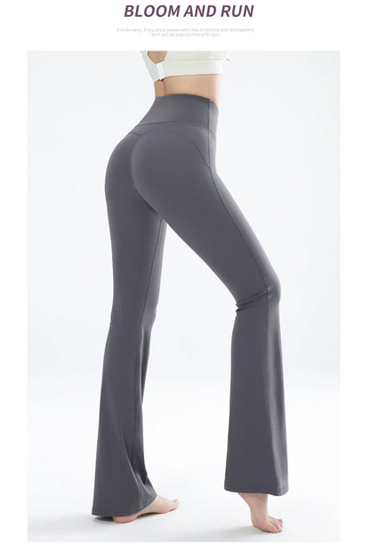 Women's leggings slim yoga pants women's high waisted wide leg pants sports