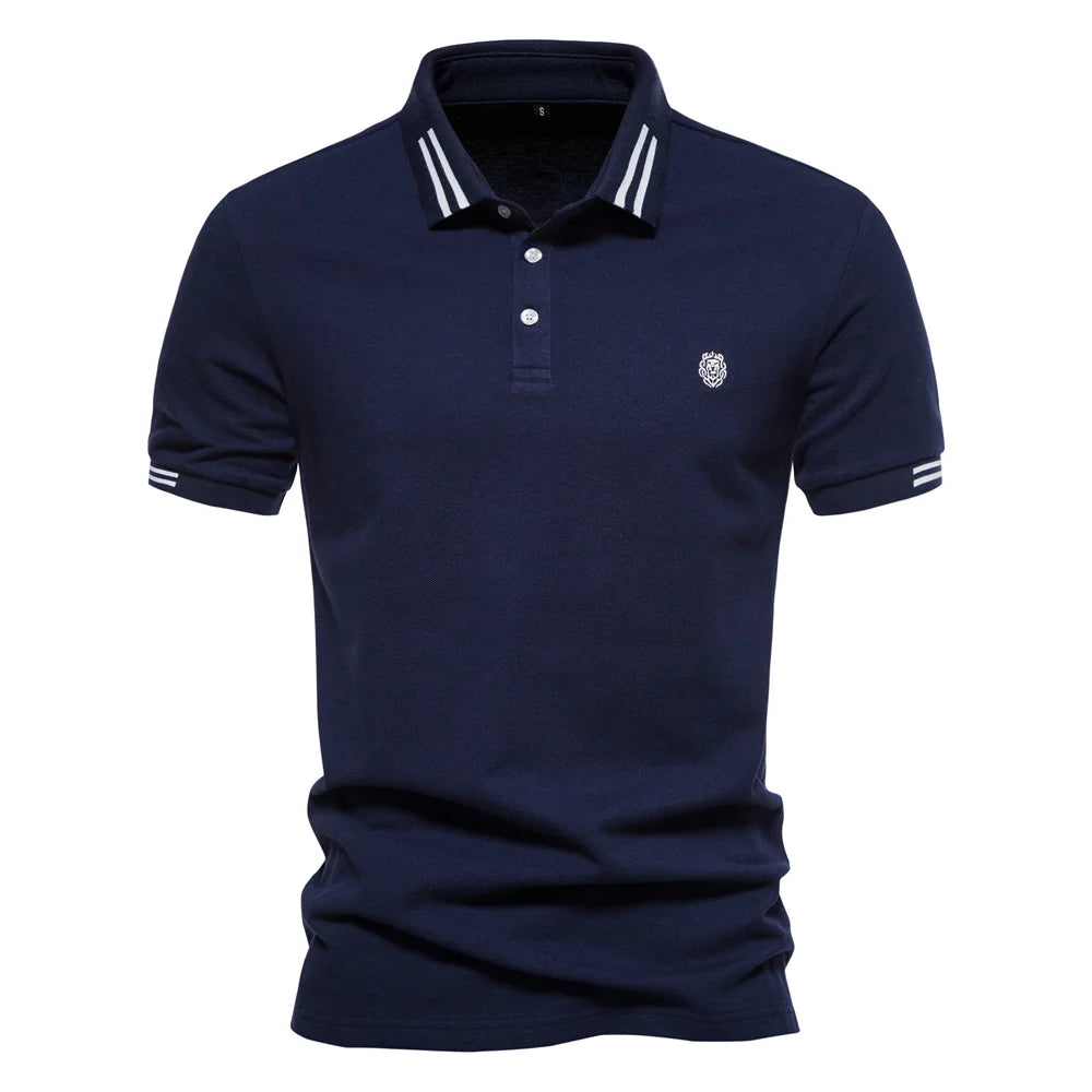 100% Cotton Men's Polo Shirts Casual Solid Color Short Sleeve Polo Shirts for Men New Summer Desinger Clothing Men
