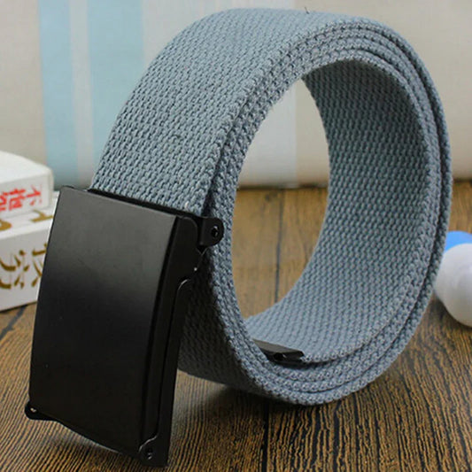 Fashion New Unisex Trousers Belts Canvas Belt metal buckle Men Women Boys Jeans belts Candy Colors Top quality120cm luxury belts