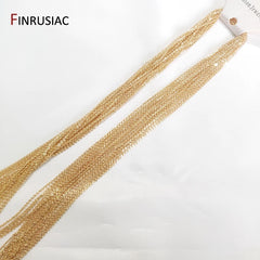 Real Gold Plated Thin Necklace Chain, 45cm Simple Trendy Adjustable Chain for DIY