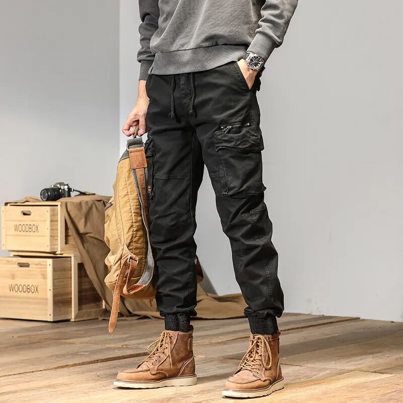 Joggers Cargo Pants Men Casual Y2k Multi Pocket Mens Trousers Sweatpants