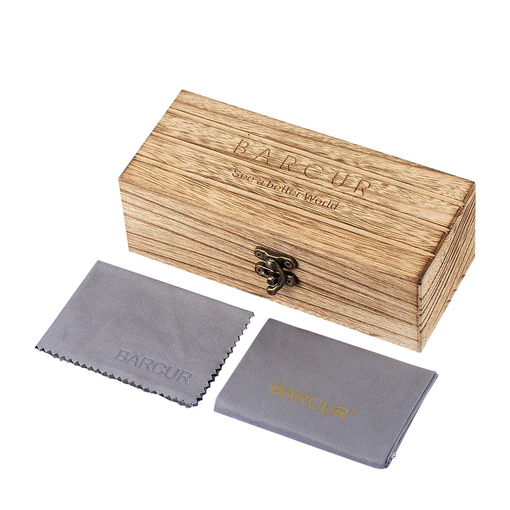 BARCUR Polarized Sunglasses Wood Cat Eye Women Sun Glasses Cat Eye Lady Luxury Fashion Sun Shades With Box Free Eyewear