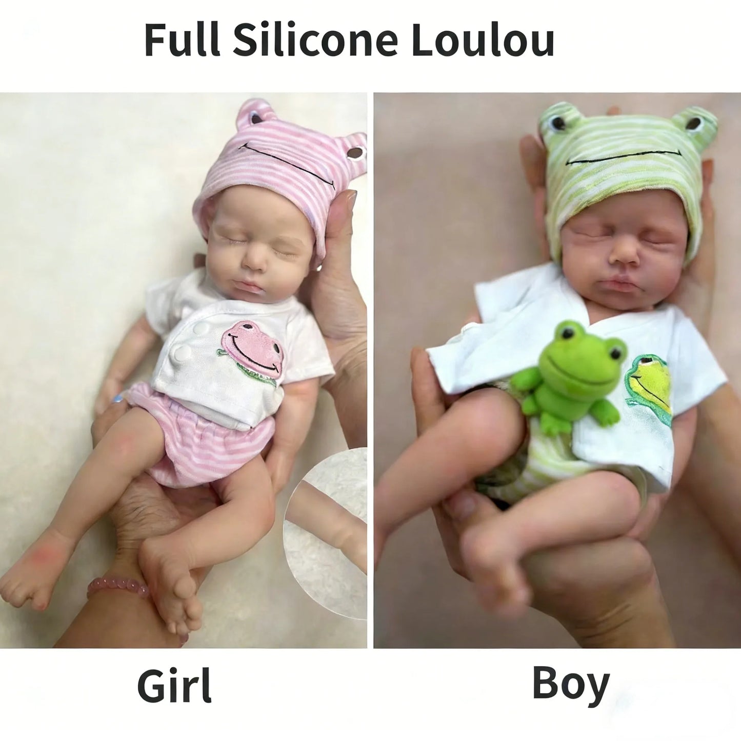 13 Inch Full Body Soft Silicone Bebe Reborn Doll Handmade 3D Painted Skin Newborn Baby Doll Gifts