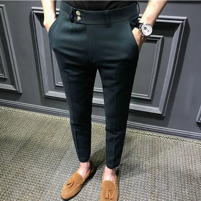 Spring Autumn Fashion Men's Business Trousers Male Casual Straight Pants