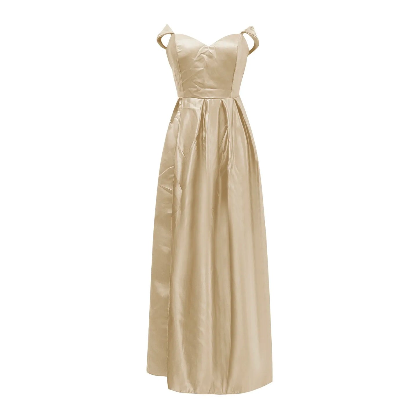 Evening wear Dresses: Off Shoulder Party Prom Dress High Split V Neck Evening Gown