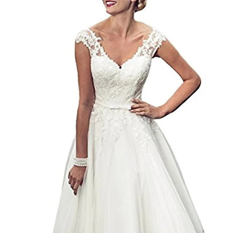 White Bridesmaid Dresses: White Lace Bride Wedding Dresses Sleeveless Back