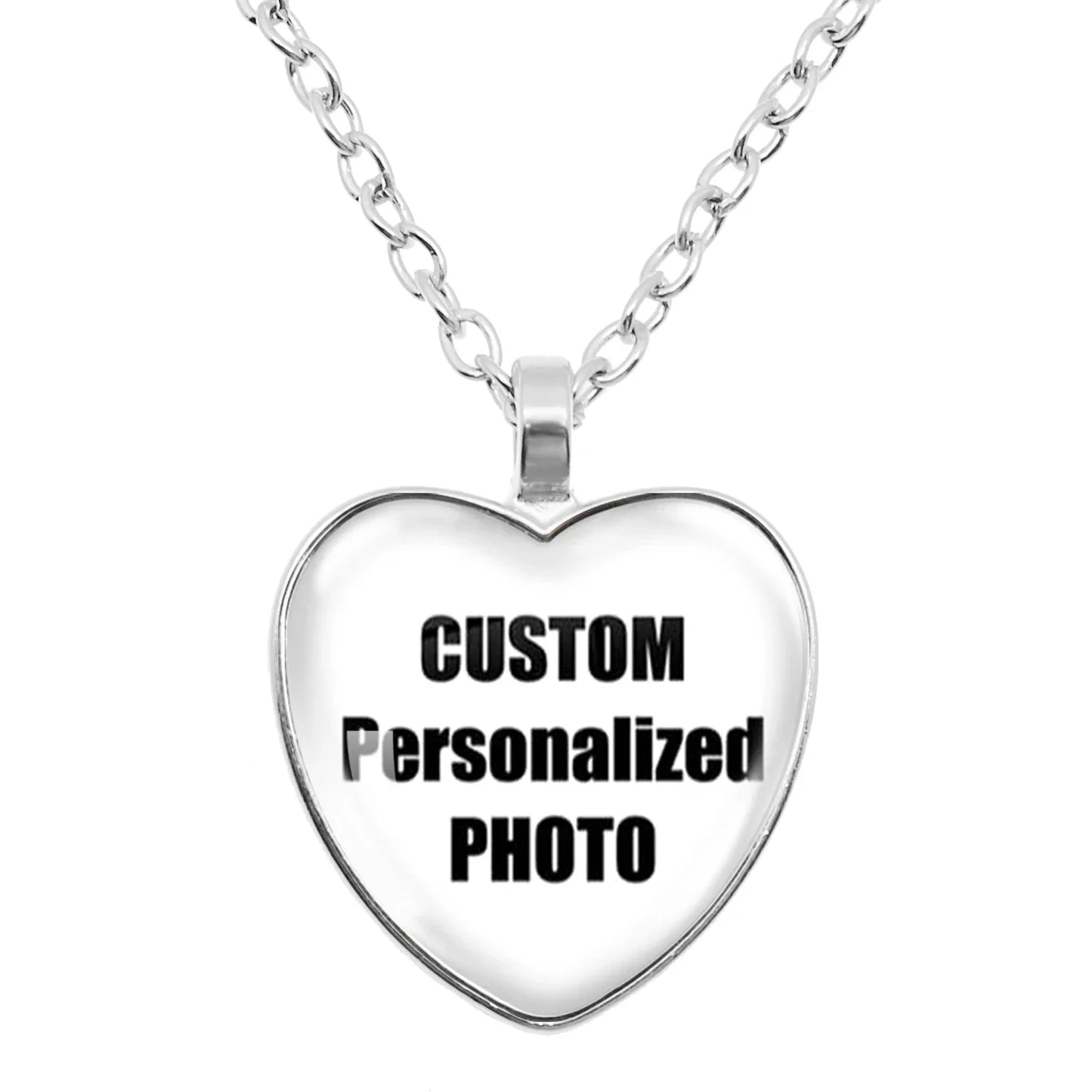 Customized Necklaces For Personalised Custom Pendant Peach Heart Necklace Glass Pendants Mum Dad Baby Custom Gifts Jewelry