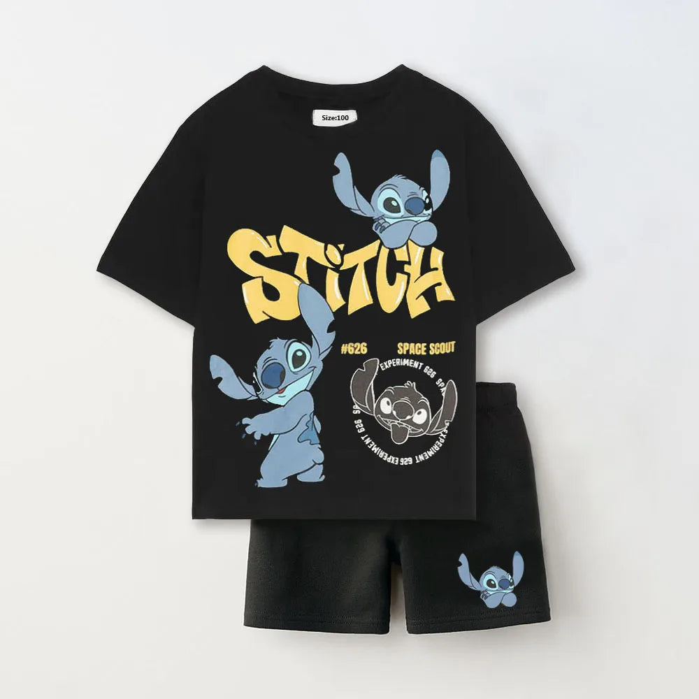 Fashion Boys Casual Sports Clothes Sets Summer Short Sleeve Cartoon Kids Boys Outfits Mickey Toddler Boy Tshirt + Shorts