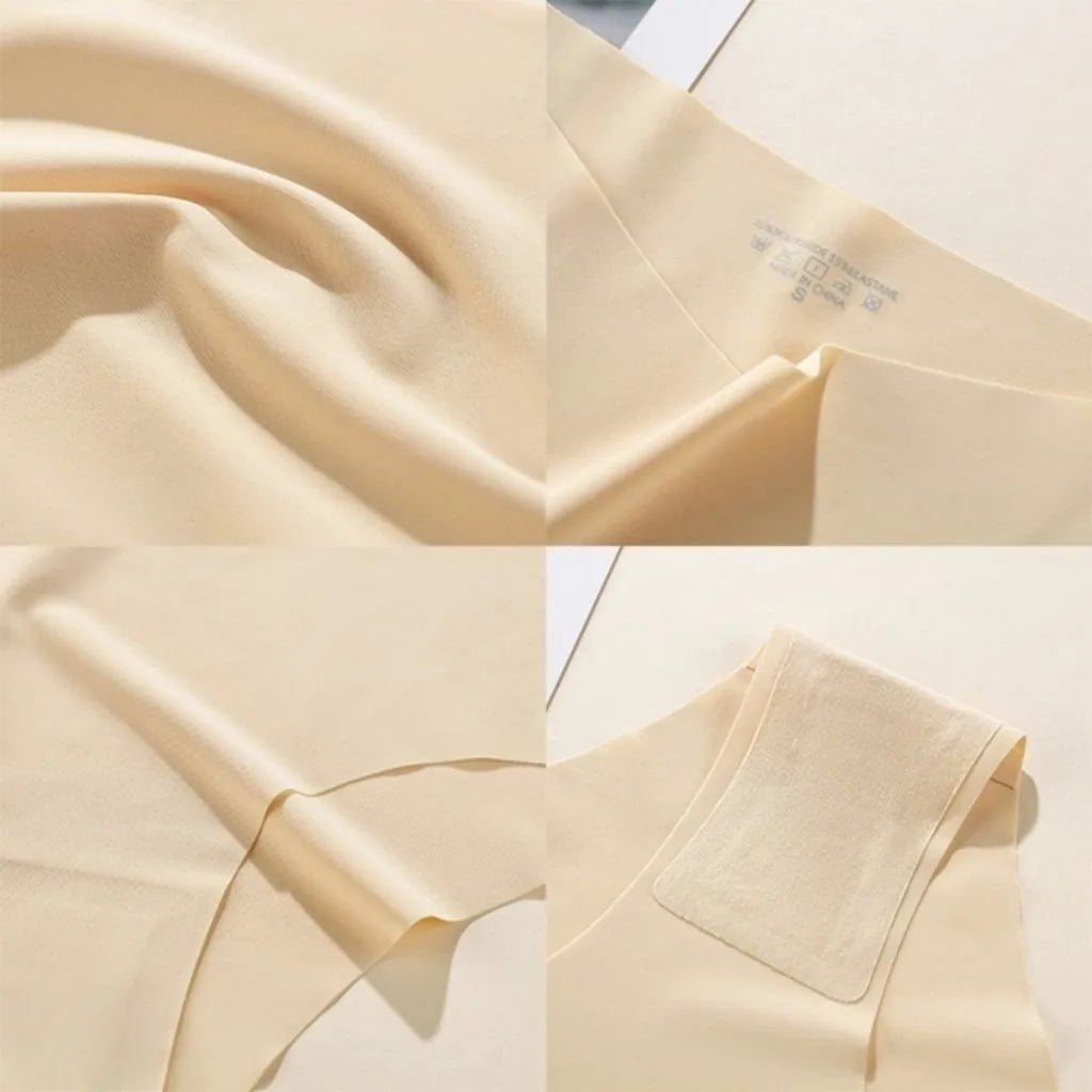 Ice Silk Seamless Bra and panty set, Beautiful Back Push-up Bra